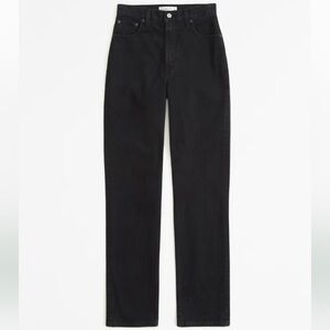 Abercrombie & Fitch NWT Ultra High Rise 90s Straight Denim Jeans Black size 24